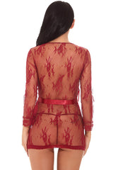Romantic Blossom Lace Robe