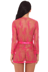 Romantic Blossom Lace Robe