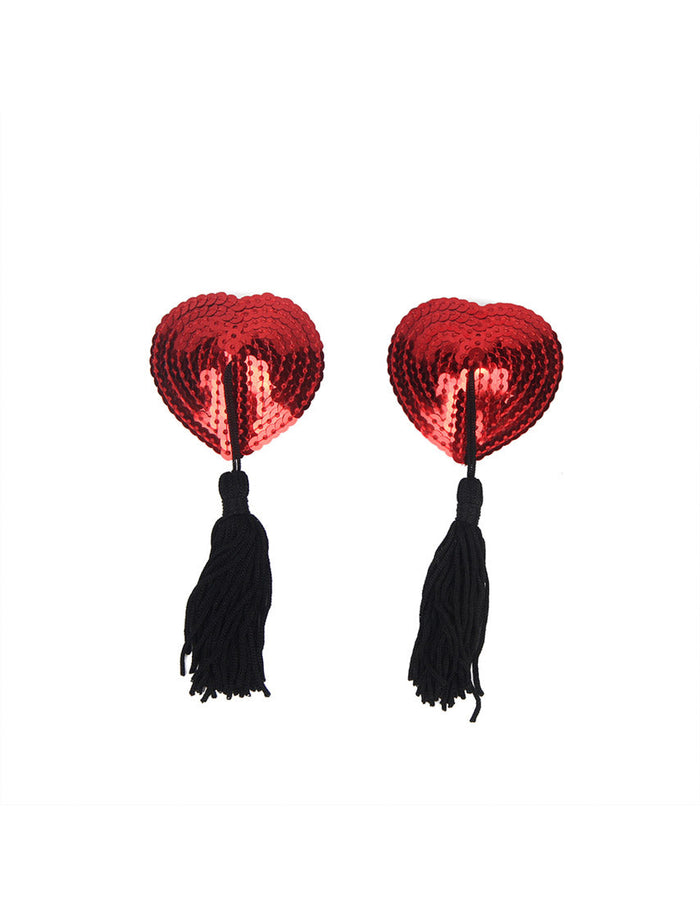 Sparkle Heart Tassel Pasties