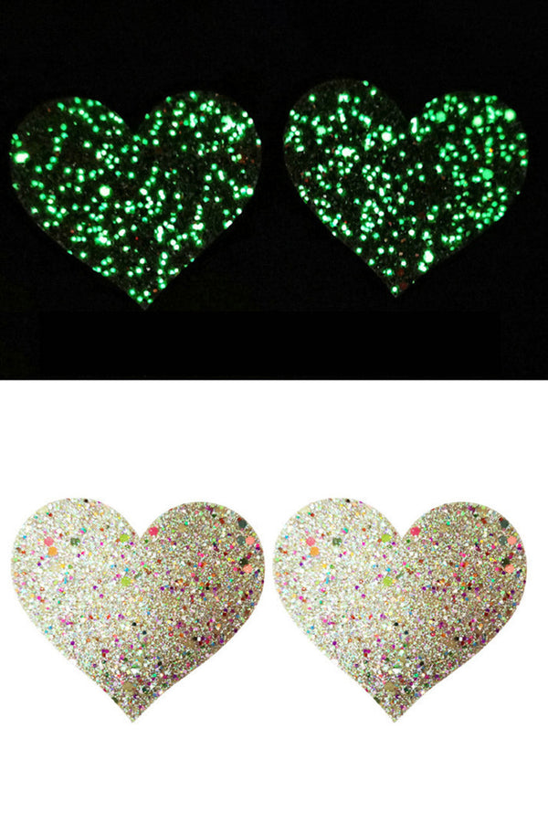 Nighttime Glow Heart Pasties