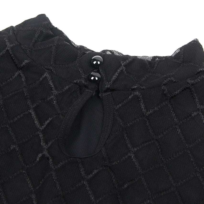 Sassy Nights High Neck Mesh Teddy