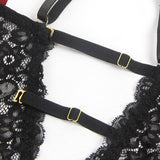 Seductive Burgundy Faux Leather Teddy