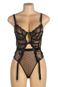 Midnight Whispers Lace Teddy