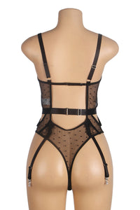 Midnight Whispers Lace Teddy