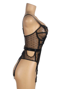 Midnight Whispers Lace Teddy