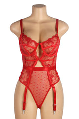 Midnight Whispers Lace Teddy