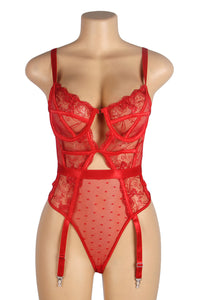 Midnight Whispers Lace Teddy