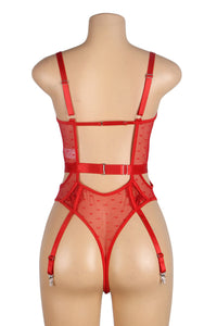 Midnight Whispers Lace Teddy