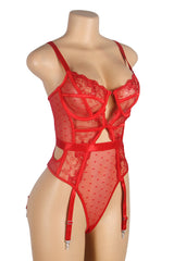 Midnight Whispers Lace Teddy