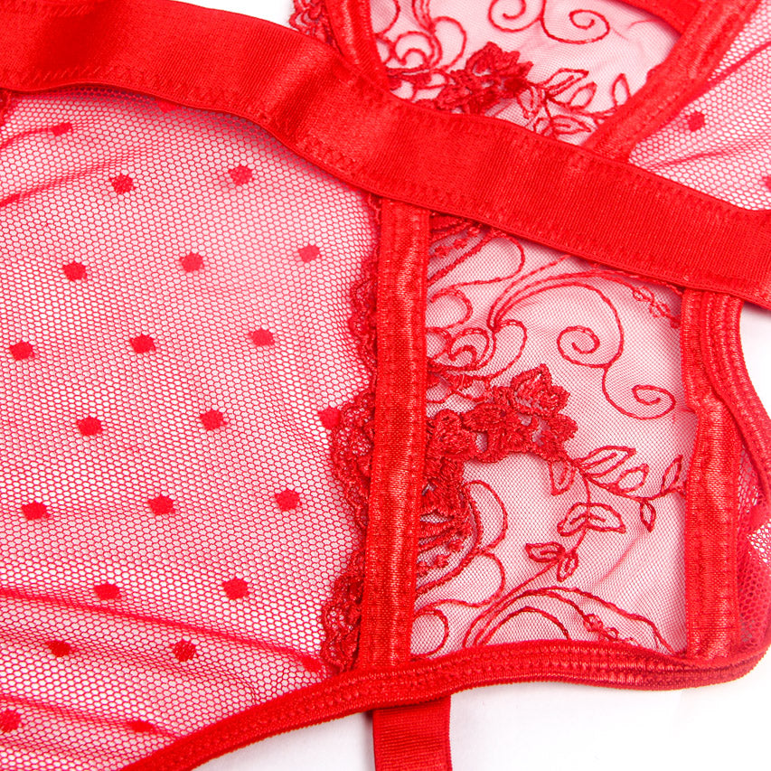 Midnight Whispers Lace Teddy