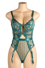 Midnight Whispers Lace Teddy