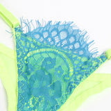Electric Allure Neon Lace Set