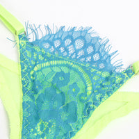 Electric Allure Neon Lace Set