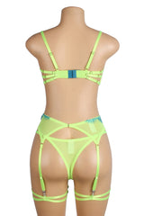 Electric Allure Neon Lace Set