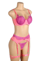 Electric Allure Neon Lace Set
