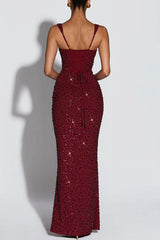 Sparkle Square Neck Maxi Dress