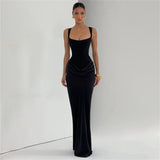 Ribbed Ruched Maxi Dress