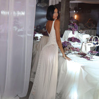 Plunge Maxi Dress With Ring Strap Details