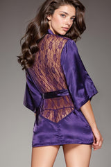 Midnight Allure Satin Robe